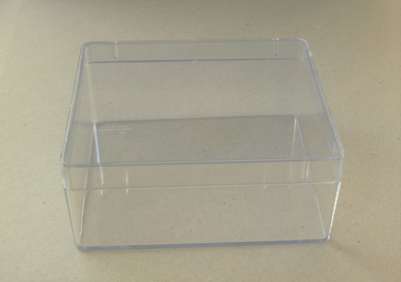 Small Rectangle Clear Plastic Box - 5-7/16” x 4” x 1-1/2″ - 030C