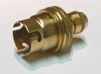 Brass MV lamp holder - 3-pin