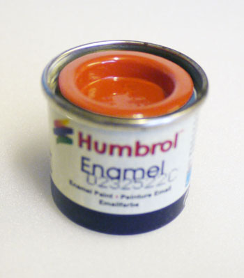 Orange enamel paint No.18